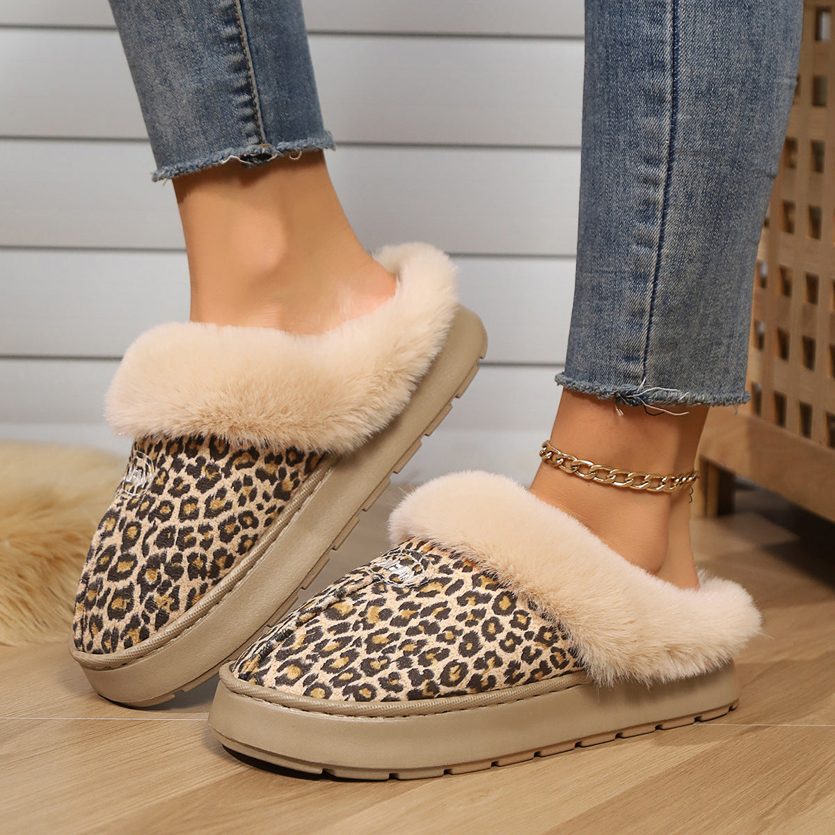Women Fur Slippers Winter