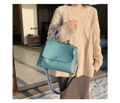 Casual Simple Leather Crossbody Bag