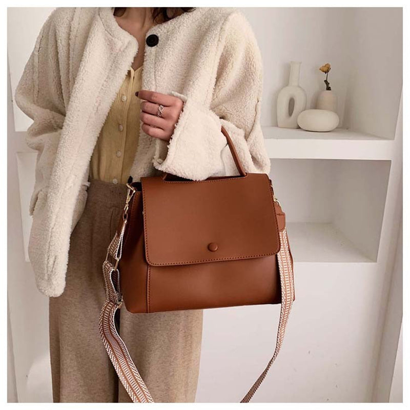 Casual Simple Leather Crossbody Bag