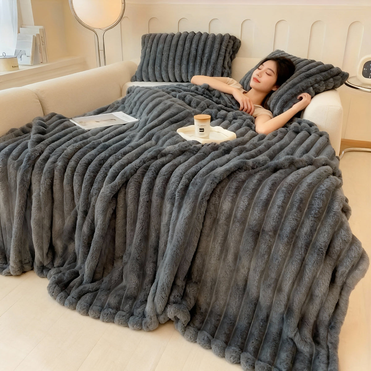Ultra Soft Bunny-Plush Throw Blanket