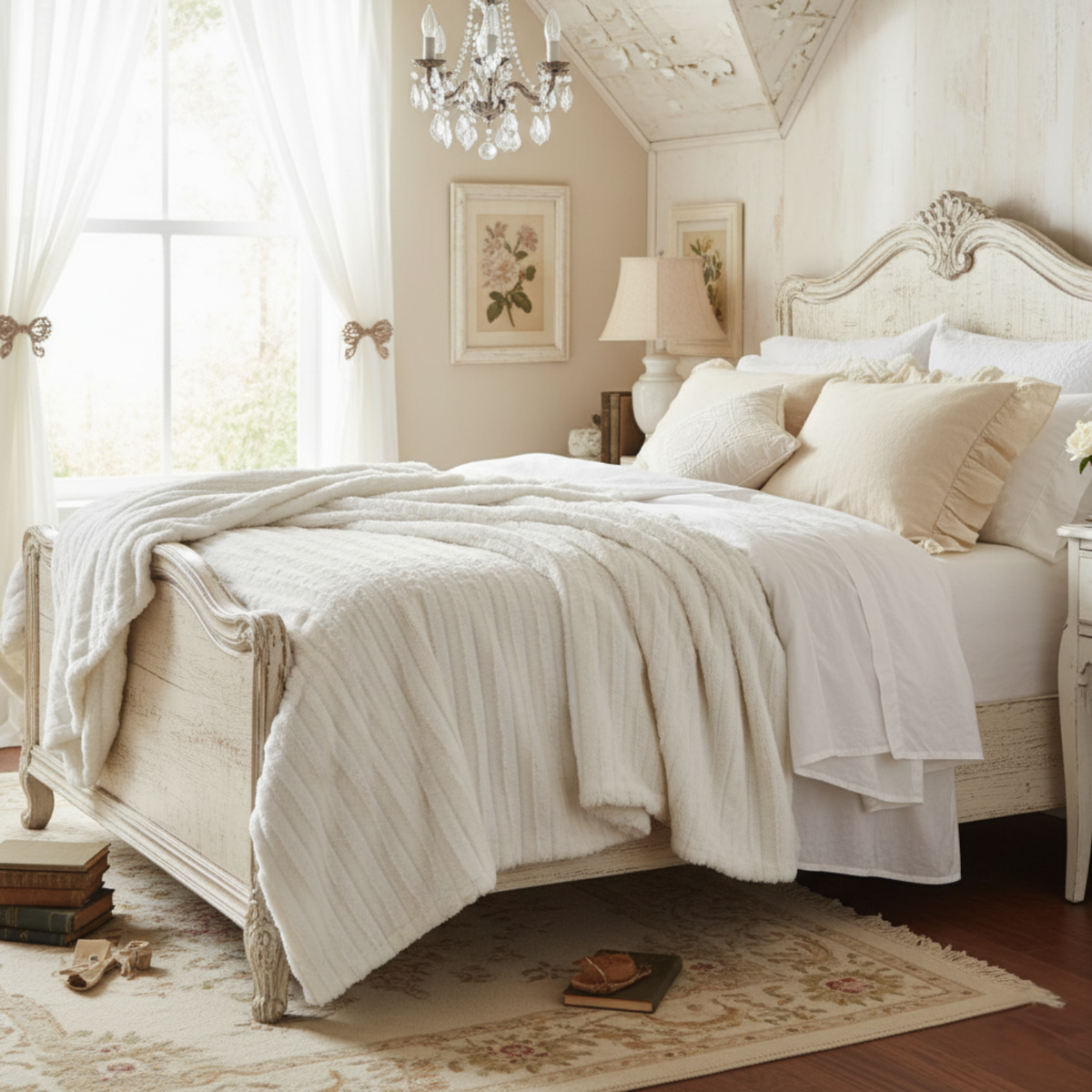 Polar Faux Fur with Sherpa Throw Blanket