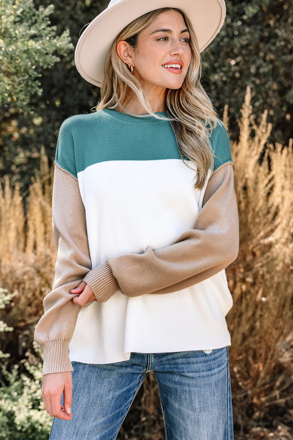 Ribbed Knit Baggy Sweater