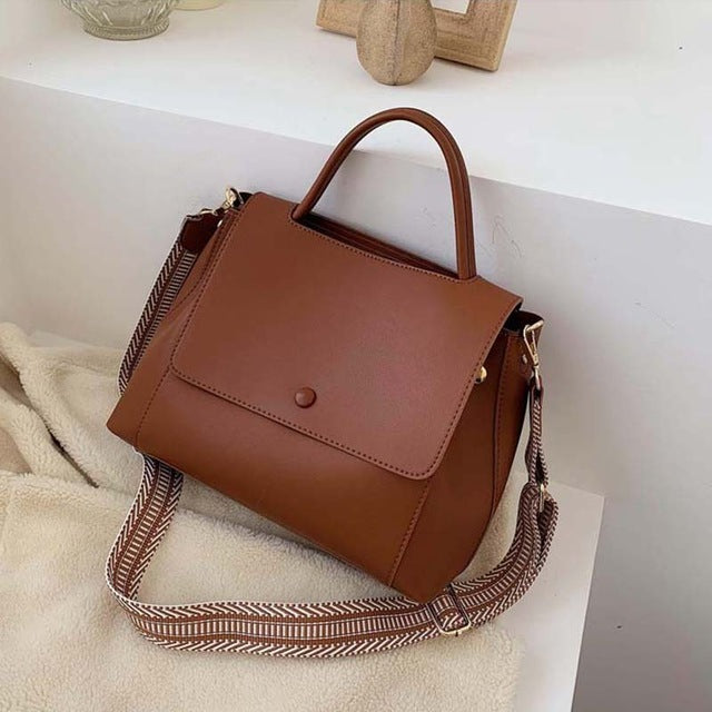 Casual Simple Leather Crossbody Bag