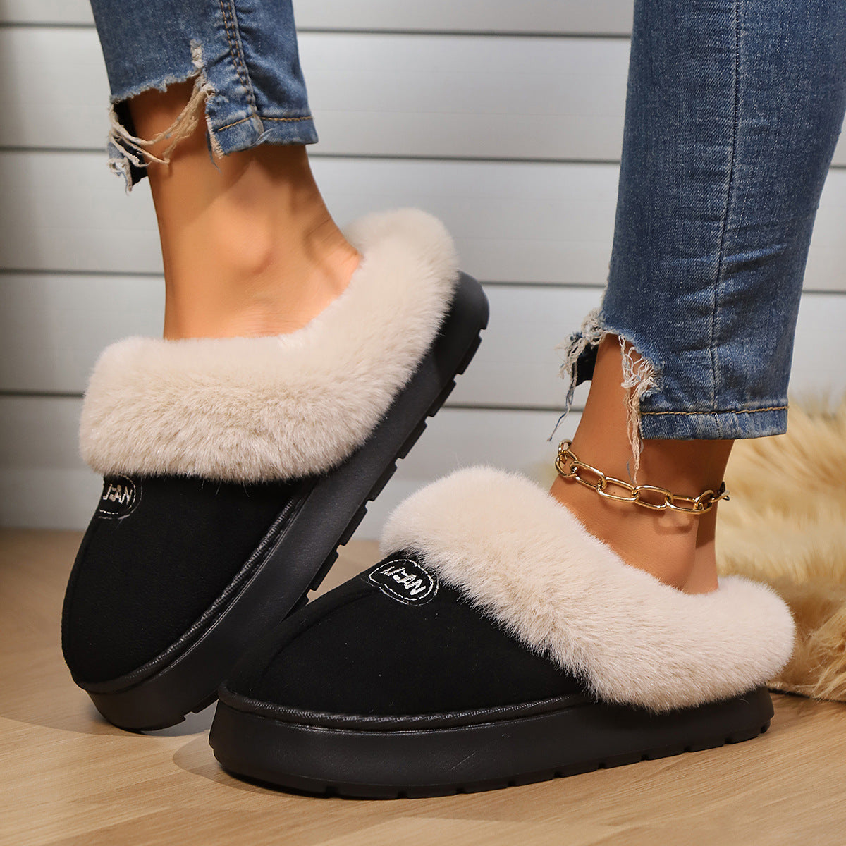 Women Fur Slippers Winter