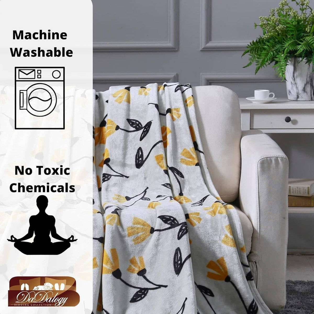 Soft Lightweight Fleece Throw Blanket