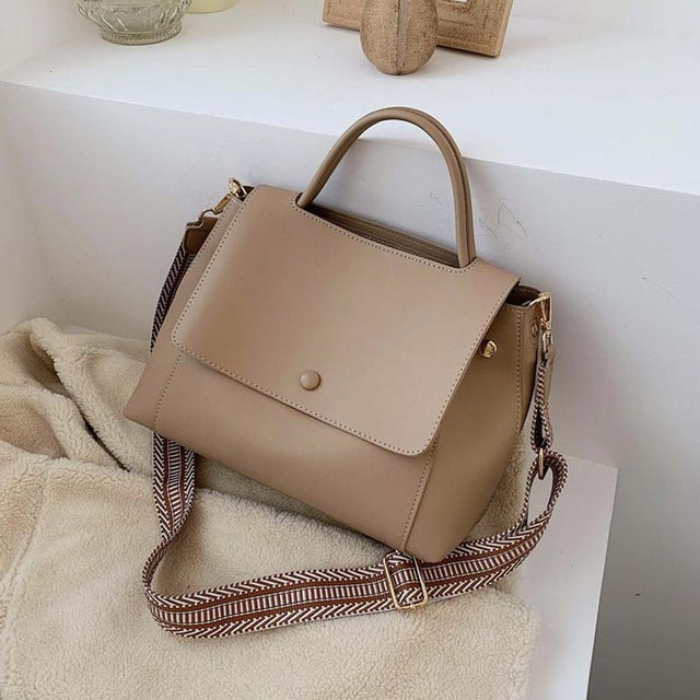 Casual Simple Leather Crossbody Bag
