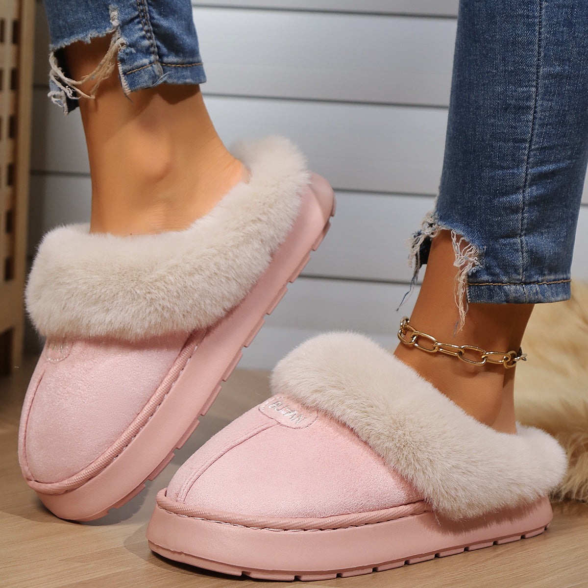 Women Fur Slippers Winter