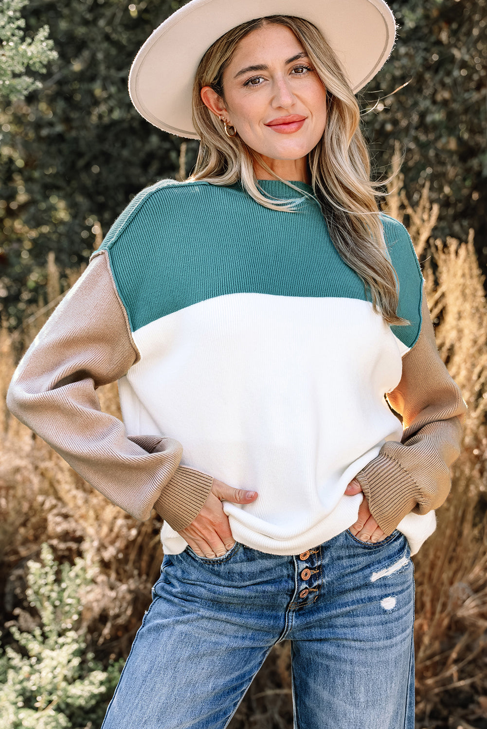 Ribbed Knit Baggy Sweater