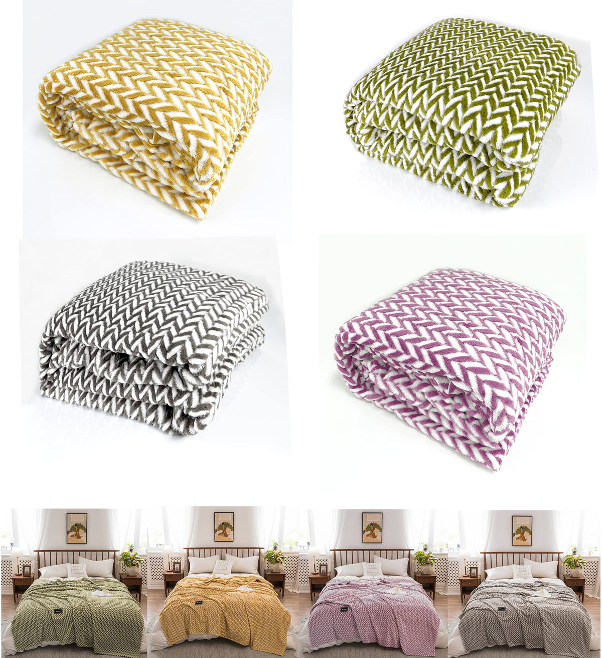 Fennco Styles Braided Throw Blanket