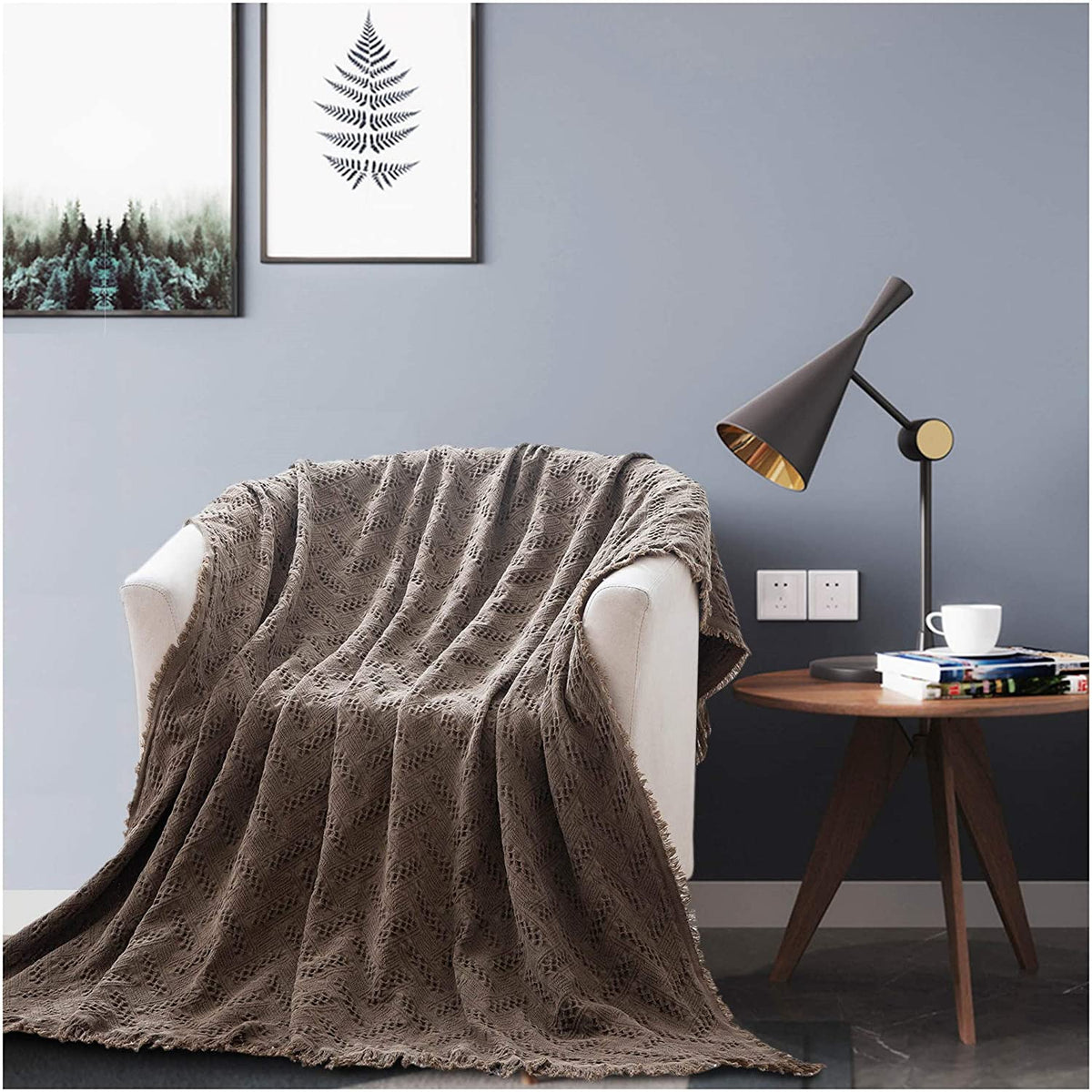 Lightweight Cotton Throw Blanket