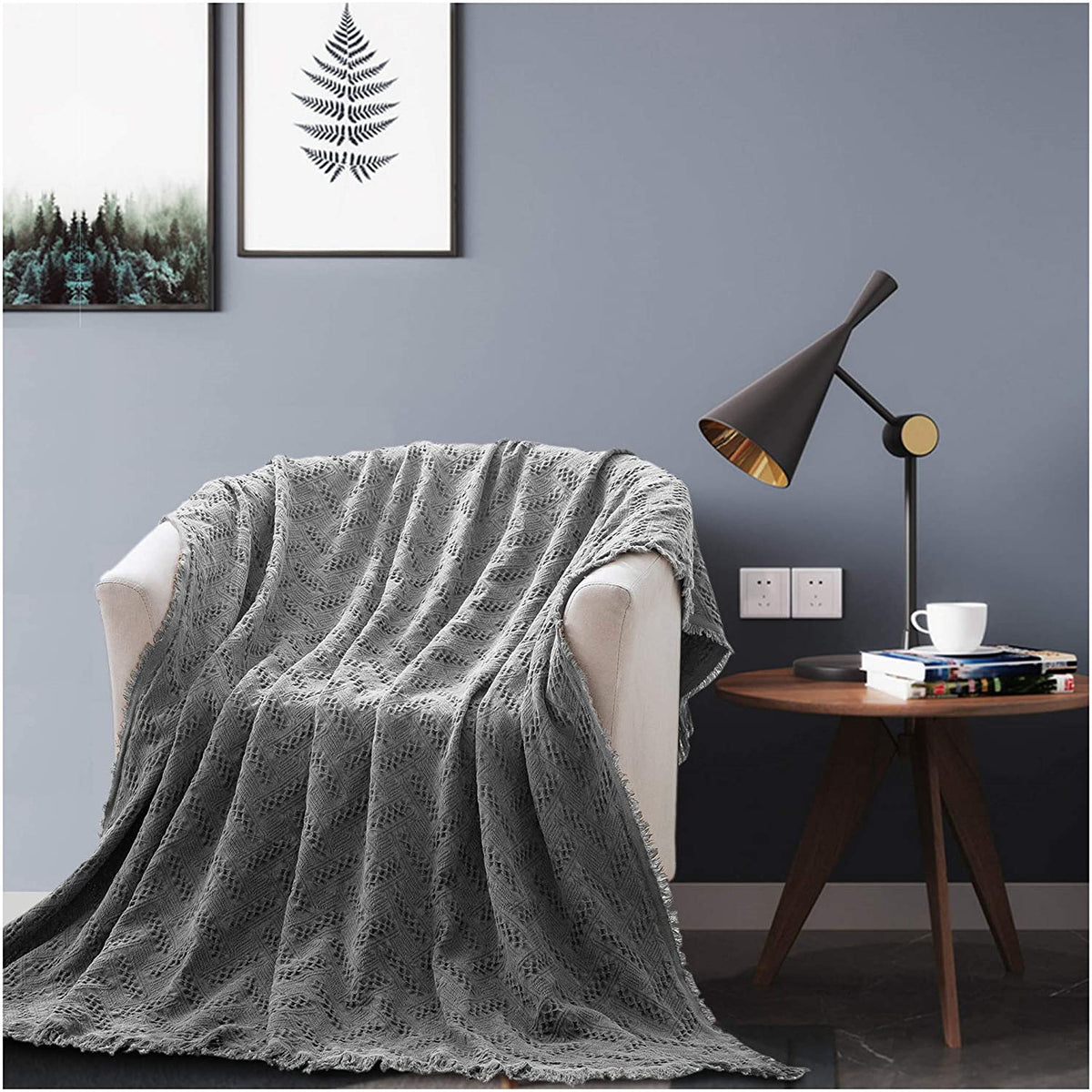Lightweight Cotton Throw Blanket