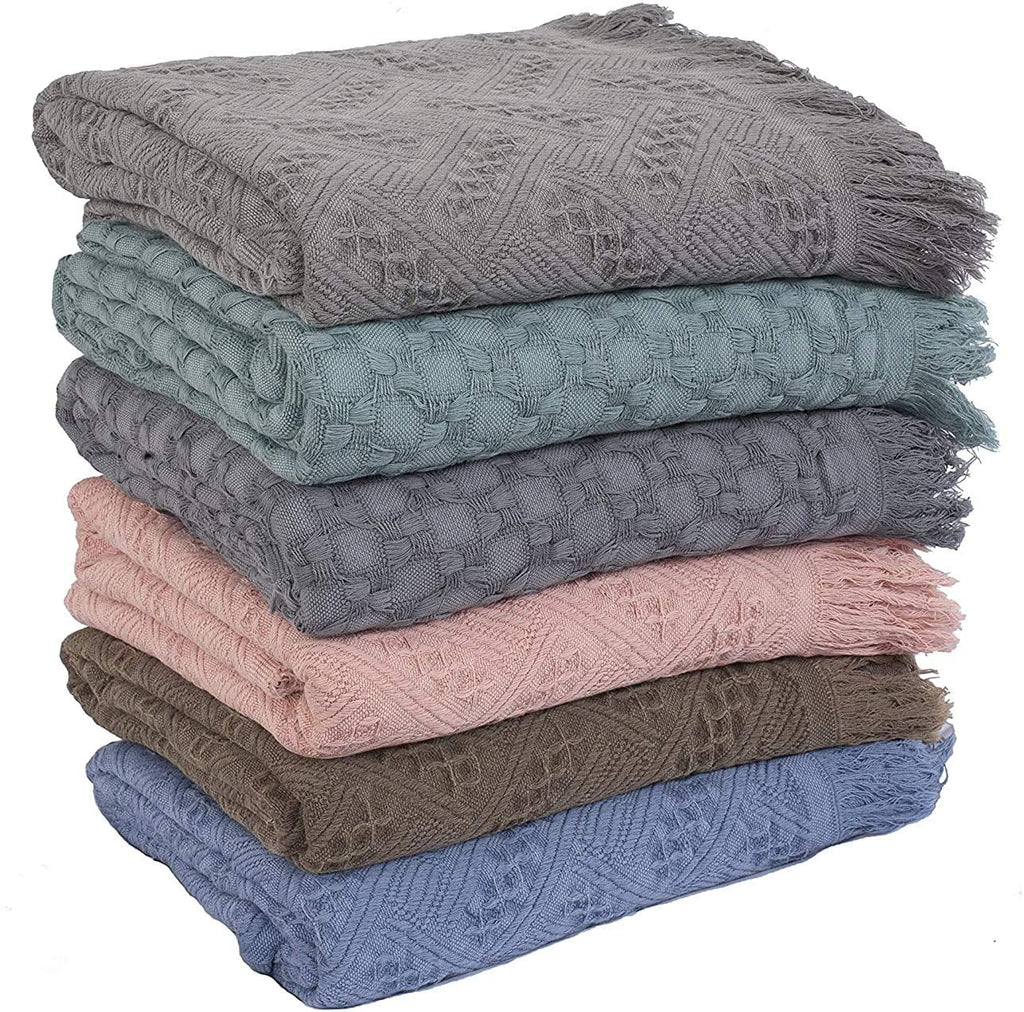 Lightweight Cotton Throw Blanket