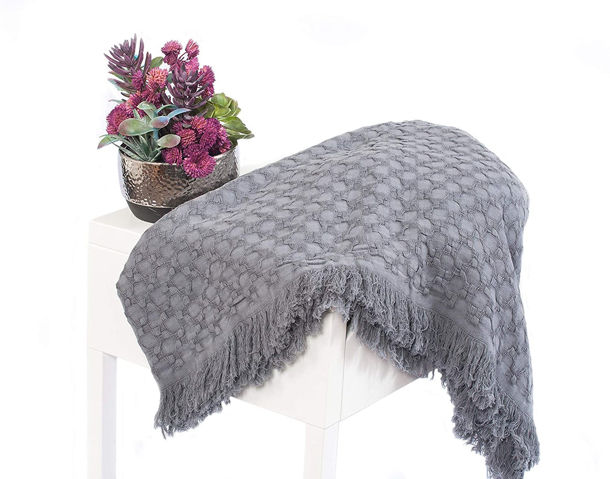 Lightweight Cotton Throw Blanket