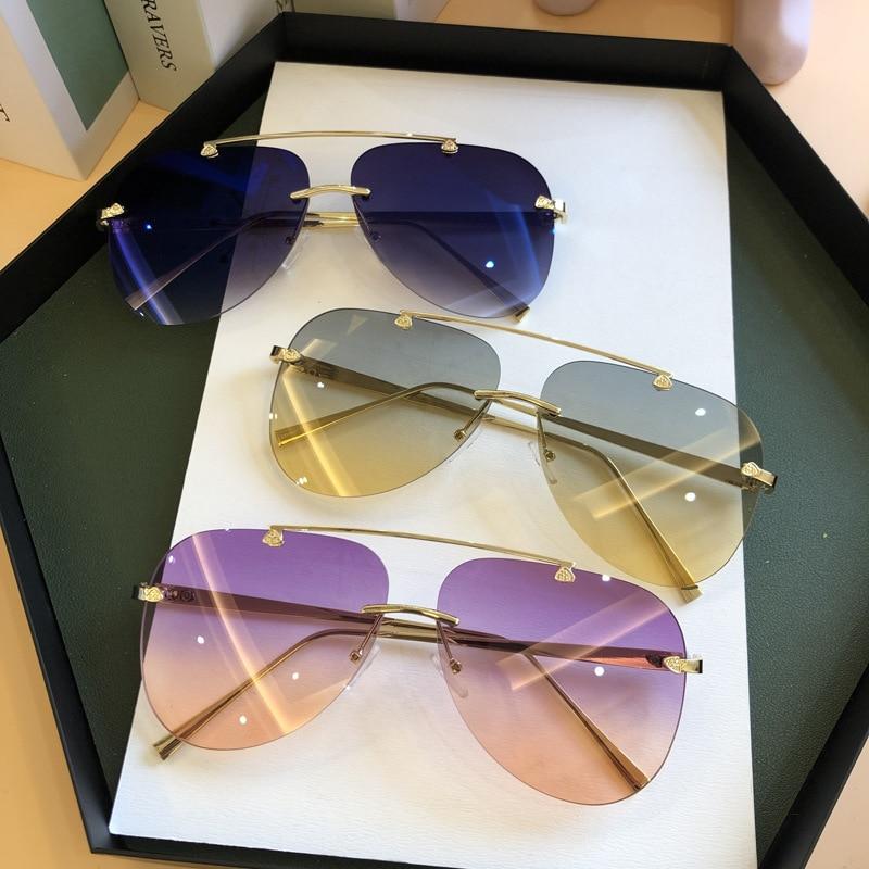 Metal Rimless Sunglasses