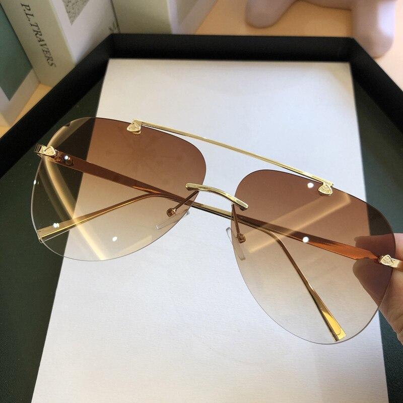 Metal Rimless Sunglasses
