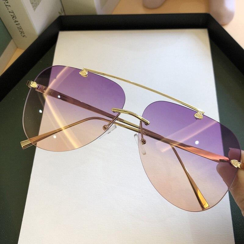 Metal Rimless Sunglasses