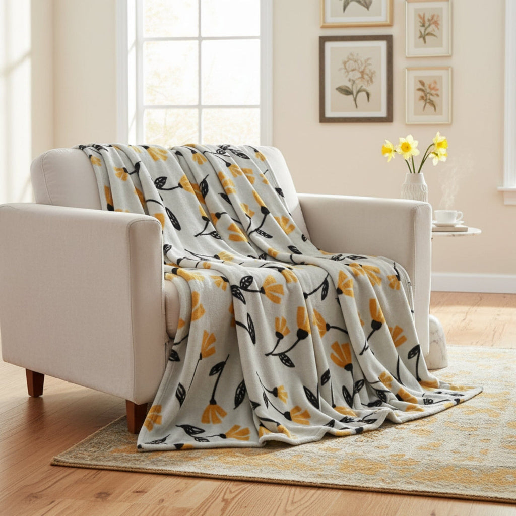 Soft Lightweight Fleece Throw Blanket