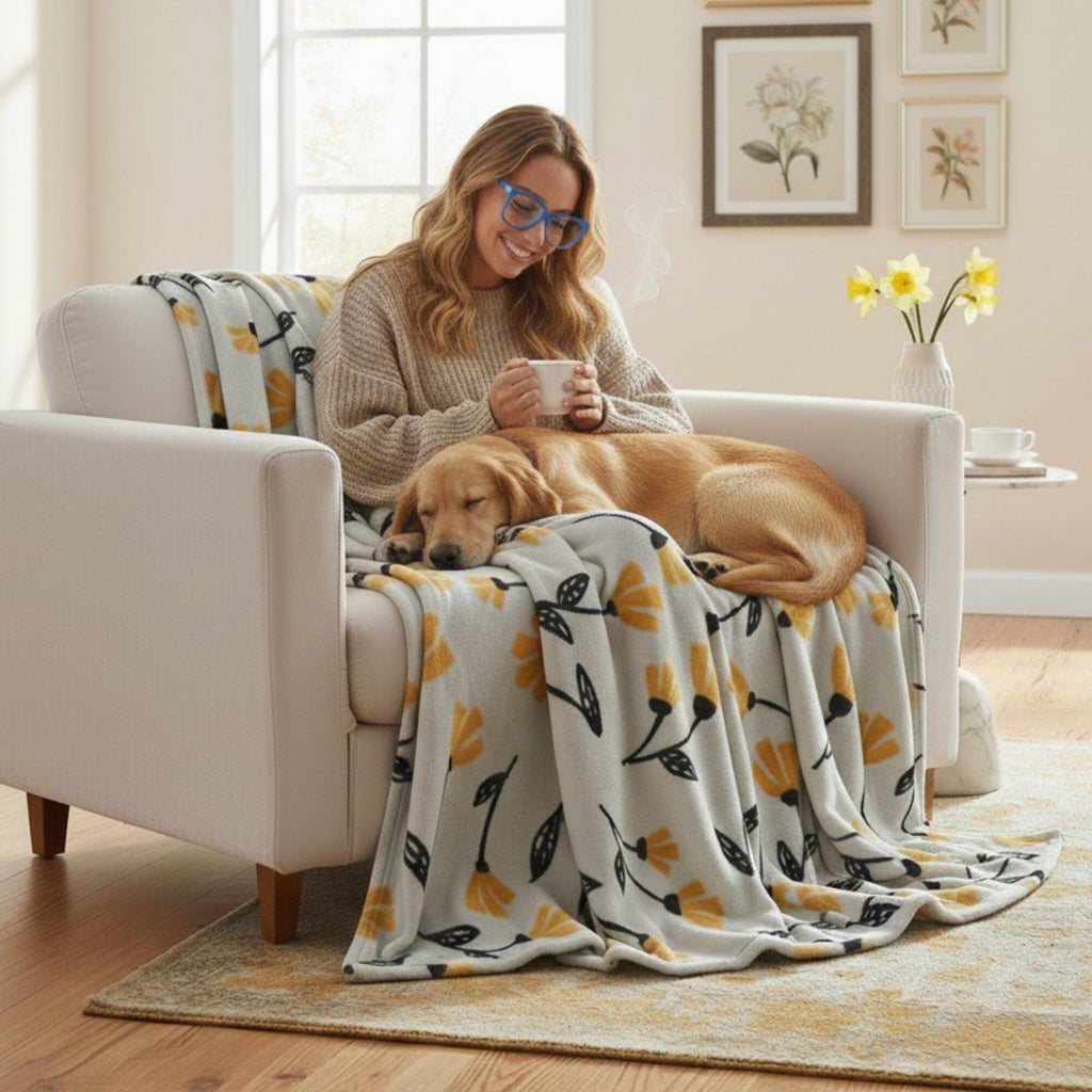 Soft Lightweight Fleece Throw Blanket