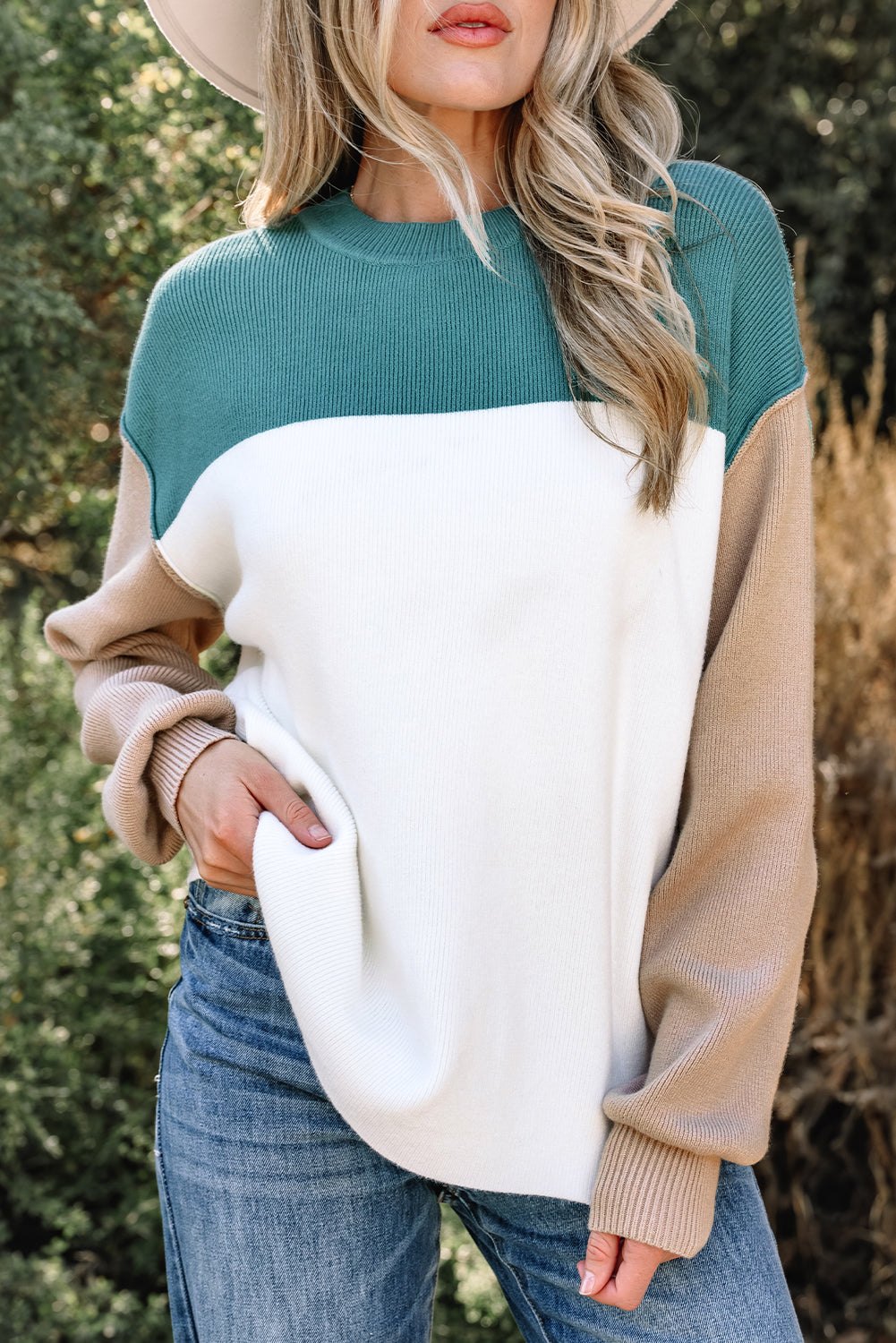 Ribbed Knit Baggy Sweater