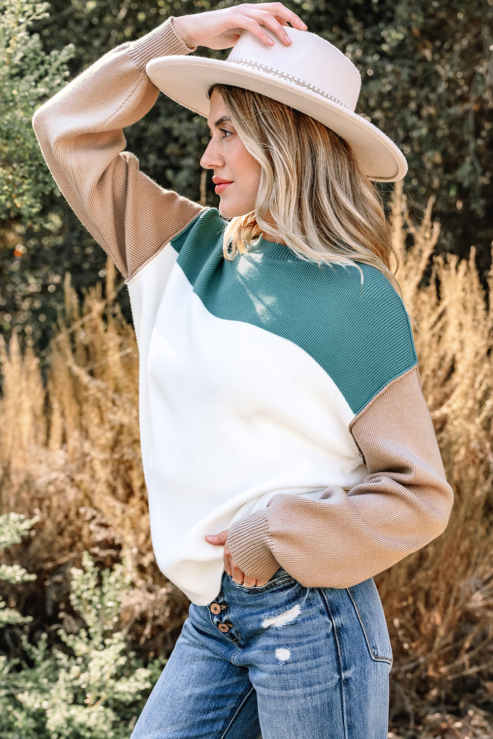 Ribbed Knit Baggy Sweater