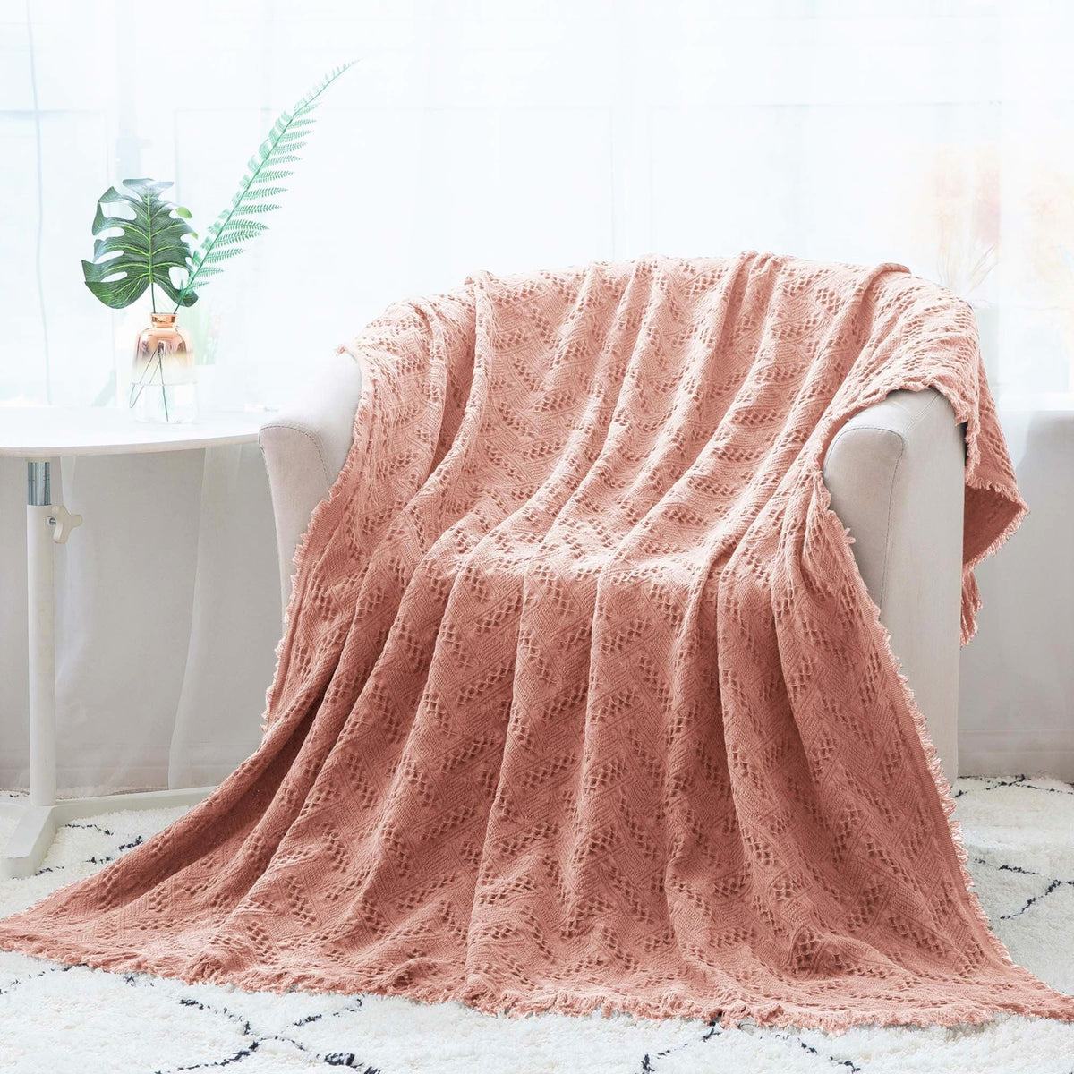 Lightweight Cotton Throw Blanket