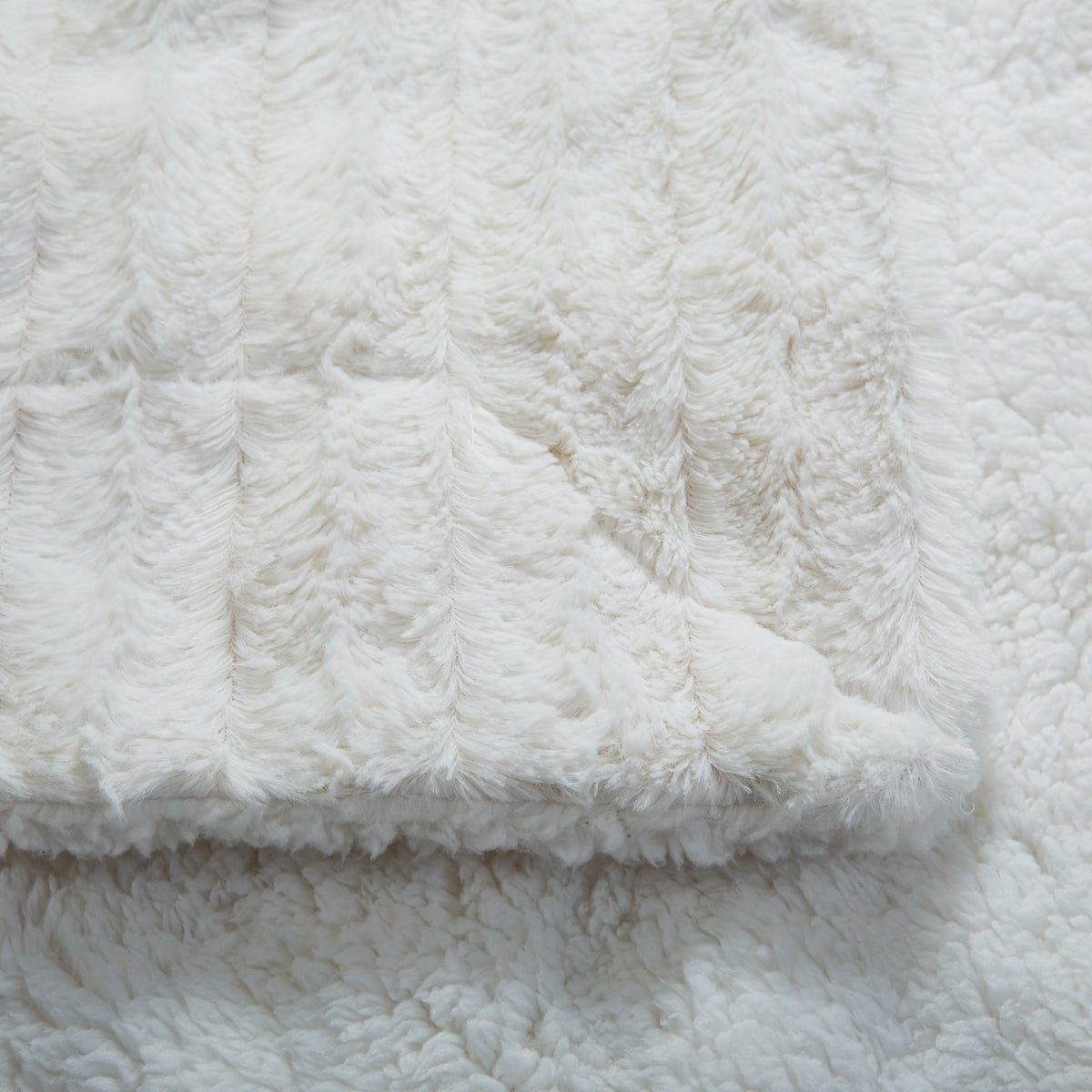 Polar Faux Fur with Sherpa Throw Blanket