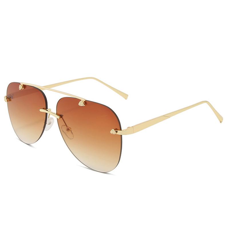 Metal Rimless Sunglasses