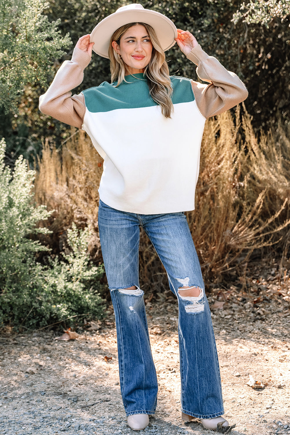 Ribbed Knit Baggy Sweater