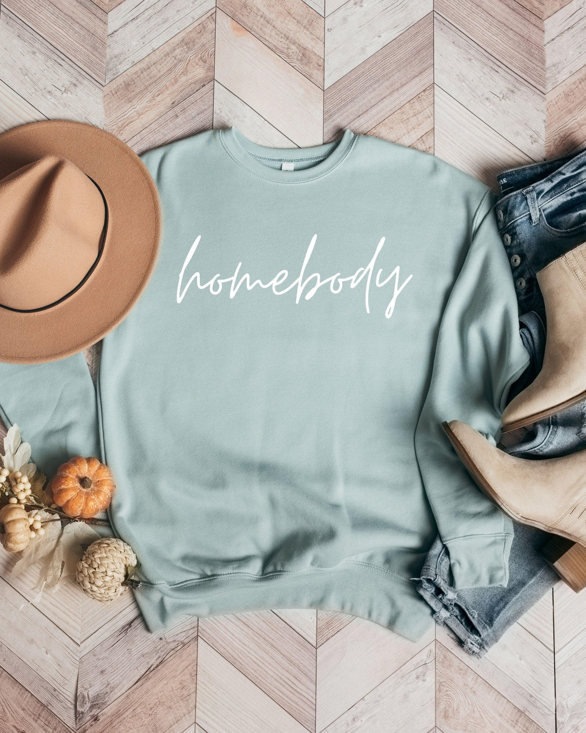 Homebody Sponge Fleece Crewneck Sweatshirt, Cozy Gift for Women