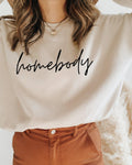 Homebody Sponge Fleece Crewneck Sweatshirt, Cozy Gift for Women