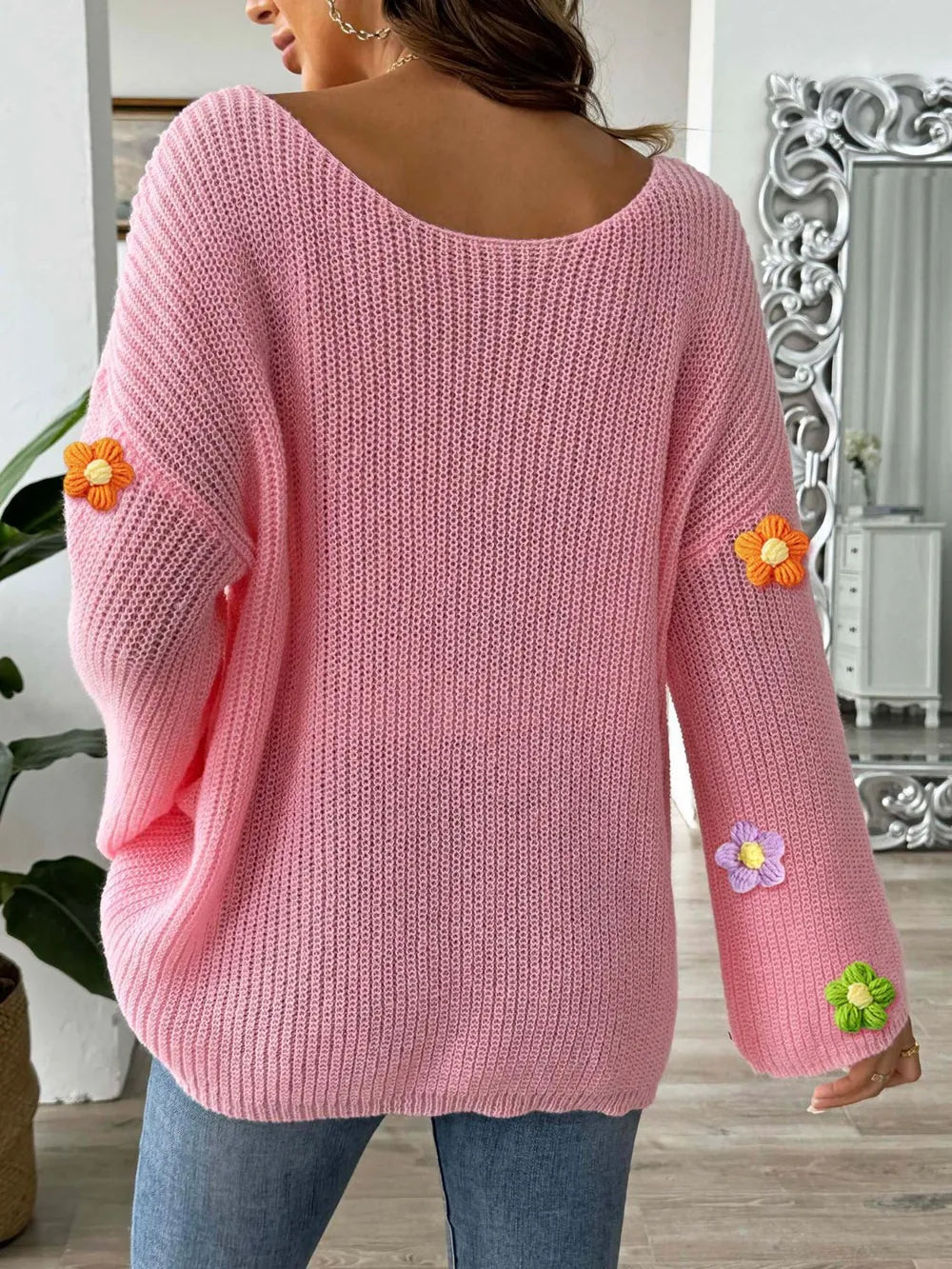 Loose Flower Sweater