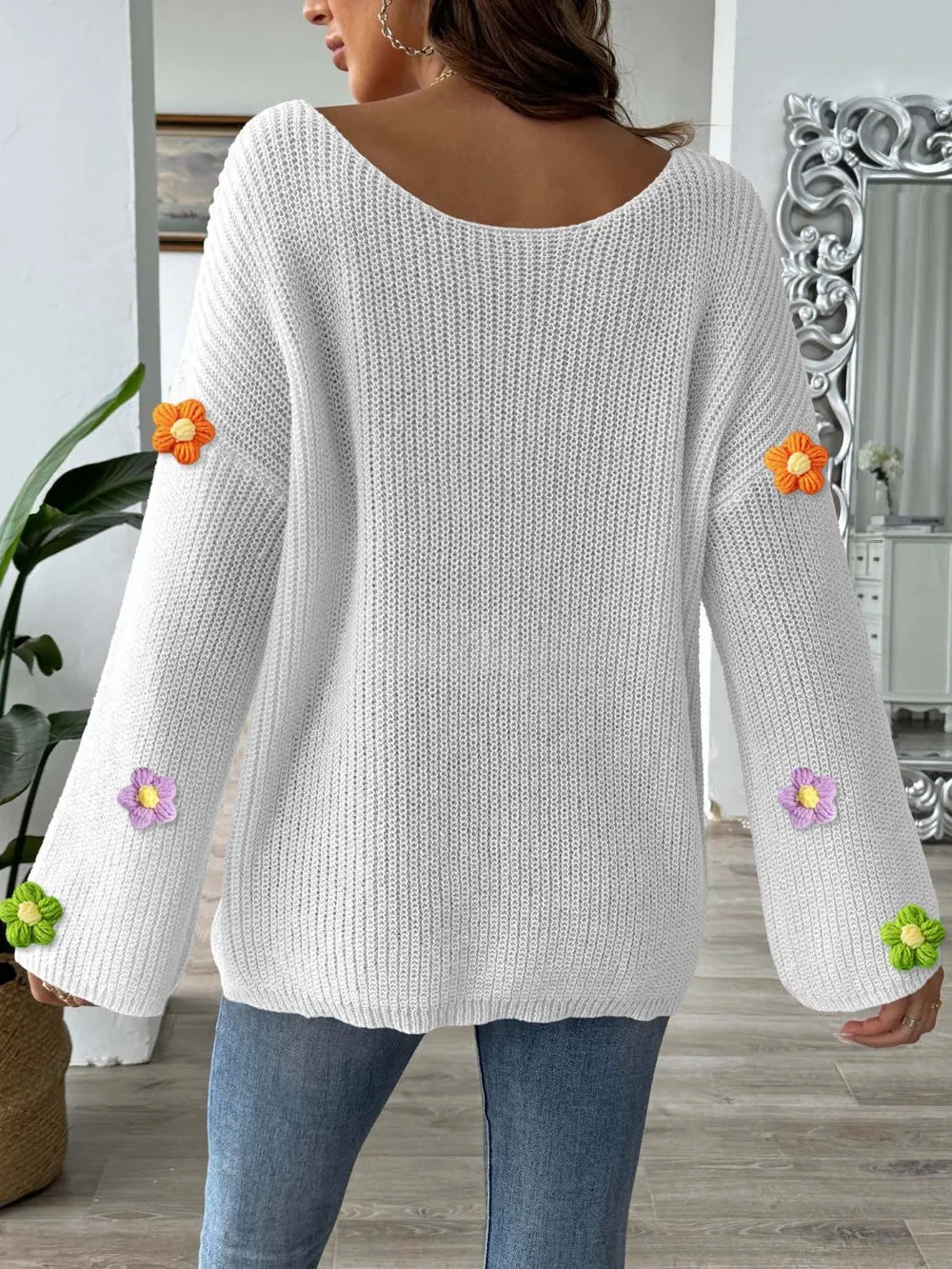 Loose Flower Sweater